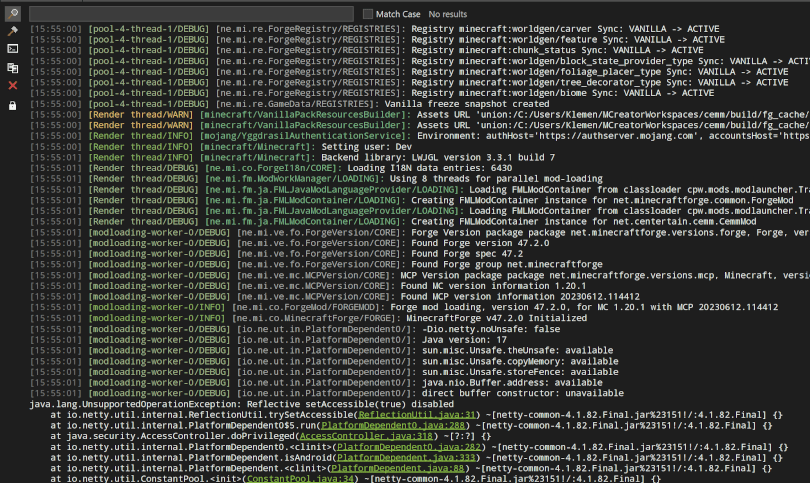 Improved Gradle console coloring and performance in Minecraft mod maker MCreator